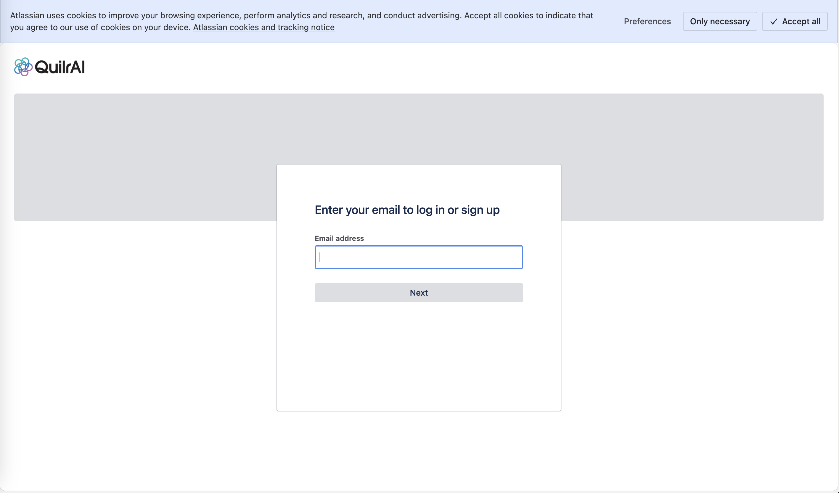 Support portal login page